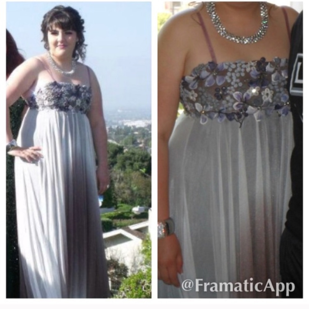 Ema Savahl Hand Painted Swarovski Gown Size Medium